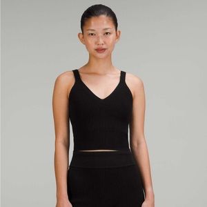 Lululemon Ribbed Knit Cropped Tank Top